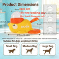 Four duck-shaped pet treat dispensers