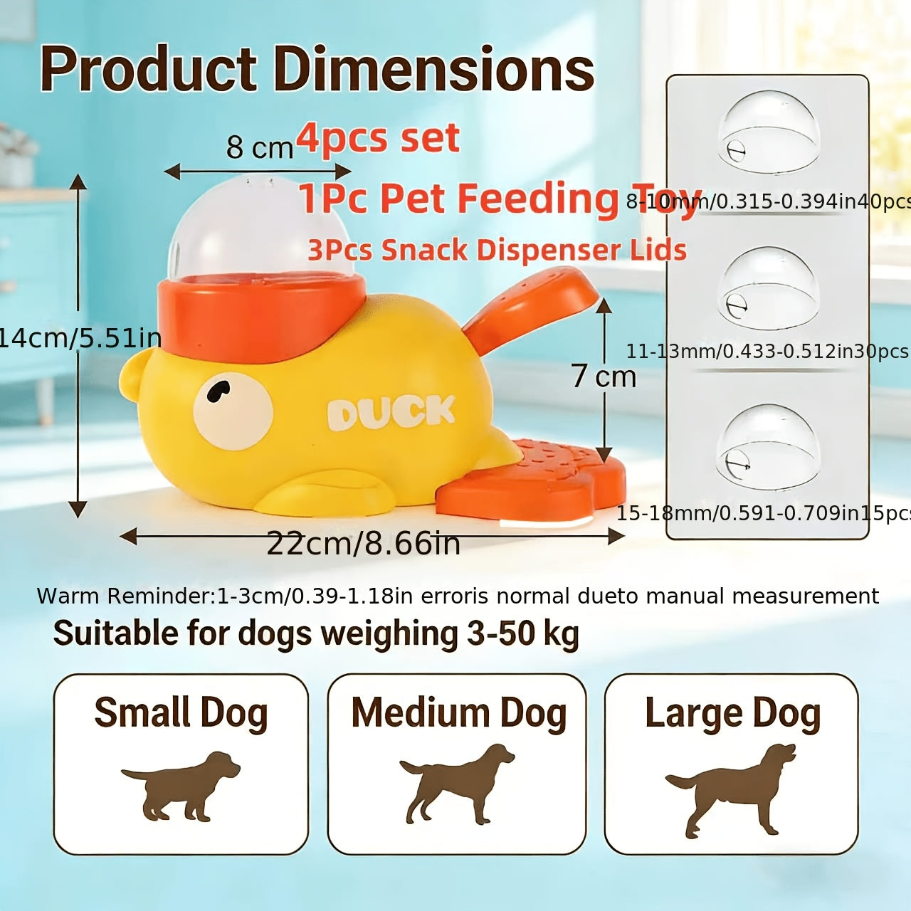 Four duck-shaped pet treat dispensers