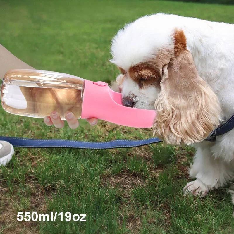 Portable 300ml Eco-Friendly Pet Water Bottle PP Material Dog Feeder with Charging Feature for Traveling Animals Packaged in Box