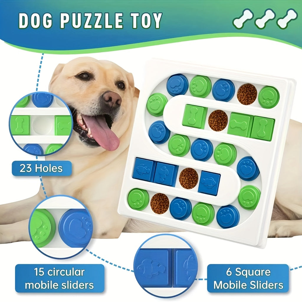 Dog treat puzzle compartments and pieces