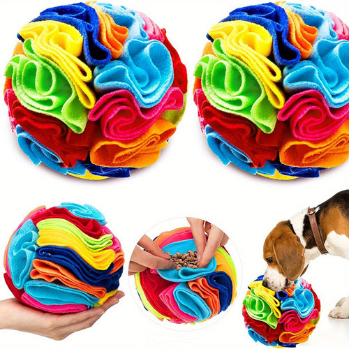 Colourful 10 cm dog snuffle ball